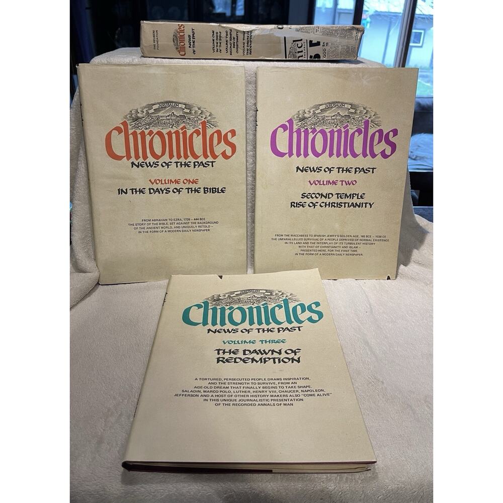 Chronicles News Of The Past Books Volumes 1-3 Newspaper Style Religious Texts